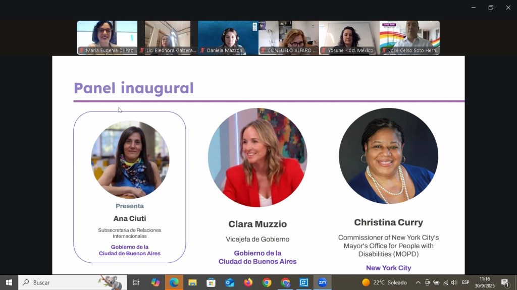 pantalla con panel del segundo seminario